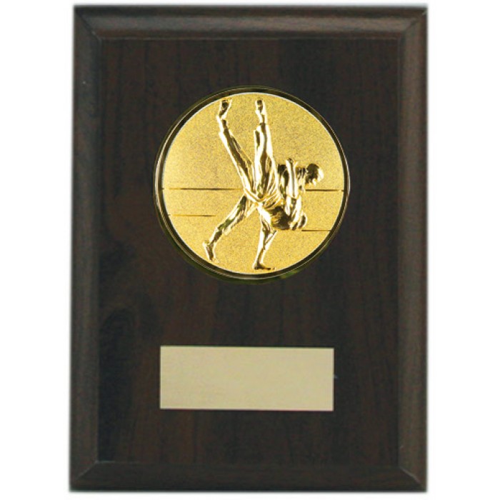 Budget Judo wooden plaque 5'' -  choice of sports centre 